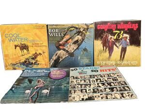 Lot 5x LPs Country Winners '73-diplomat-rca Cool Water-50 Stars Hits-bob Willis